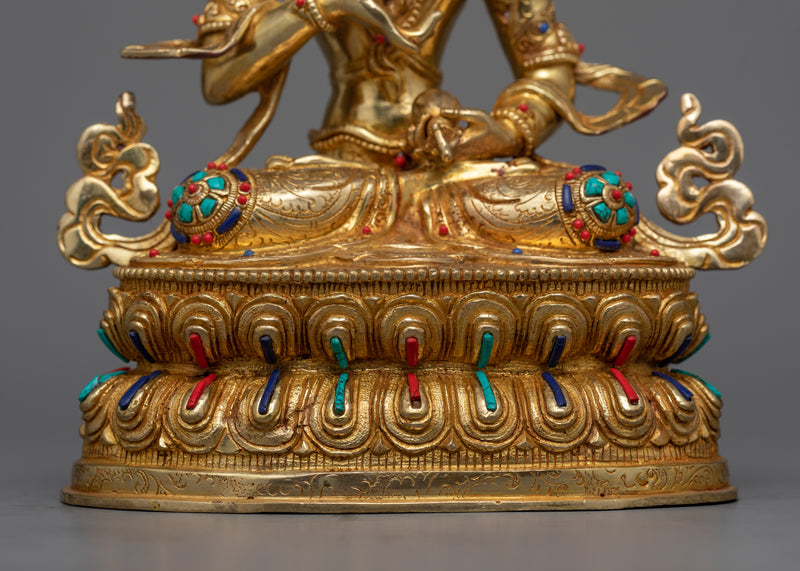 Vajrasattva Deity of Purification | 24K Gold Gilded Statue