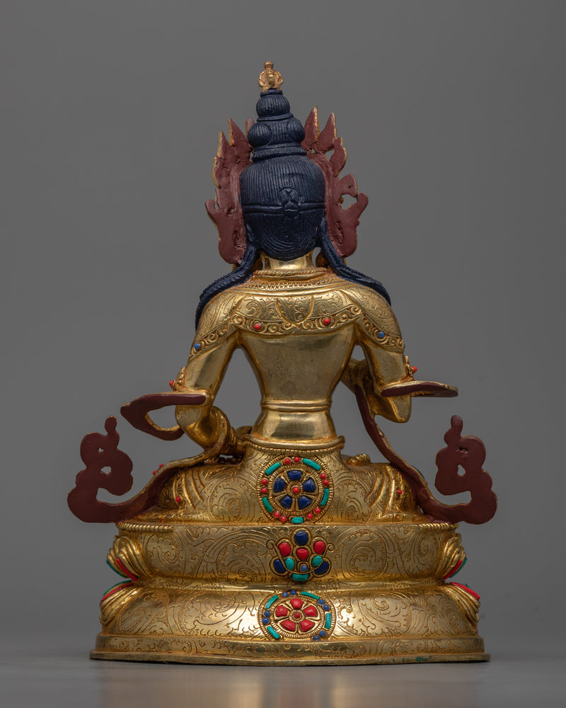 Vajrasattva Deity of Purification | 24K Gold Gilded Statue