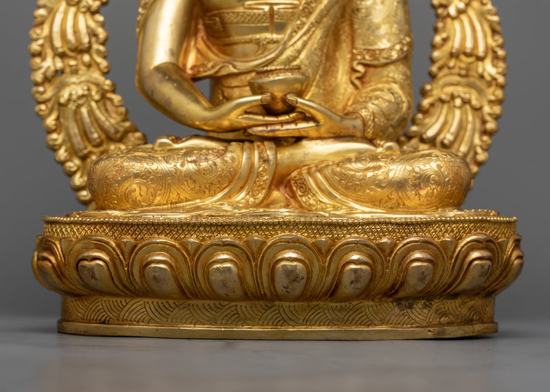 Sangay Amitabha: Infinite Light Buddha | 24K Gold Gilded Statue