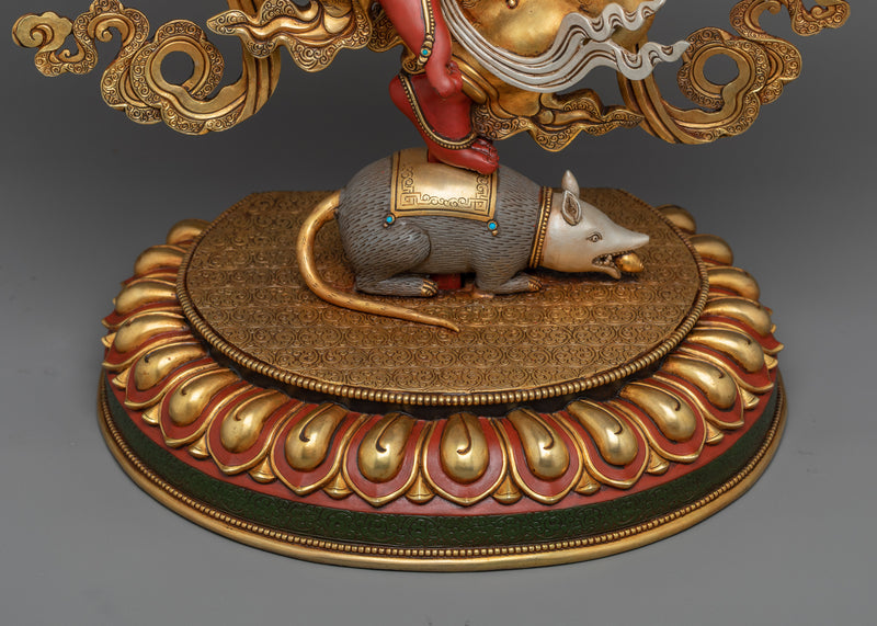 Majestic Red Ganesh | Collector's Pride Statue painted with Hidden Technique