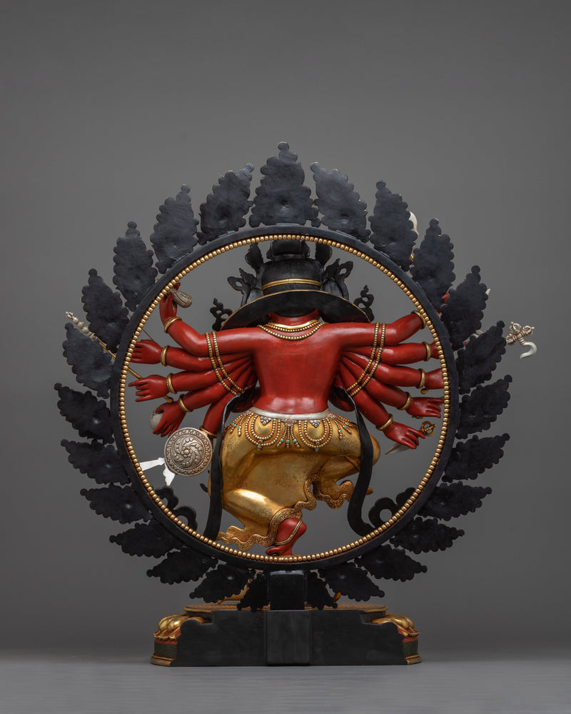 Majestic Red Ganesh | Collector's Pride Statue painted with Hidden Technique