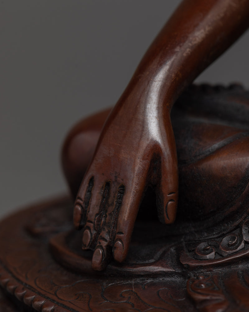 Serene Shakyamuni Buddha Oxidized Sculpture | A Symbol of Enlightenment and Peace