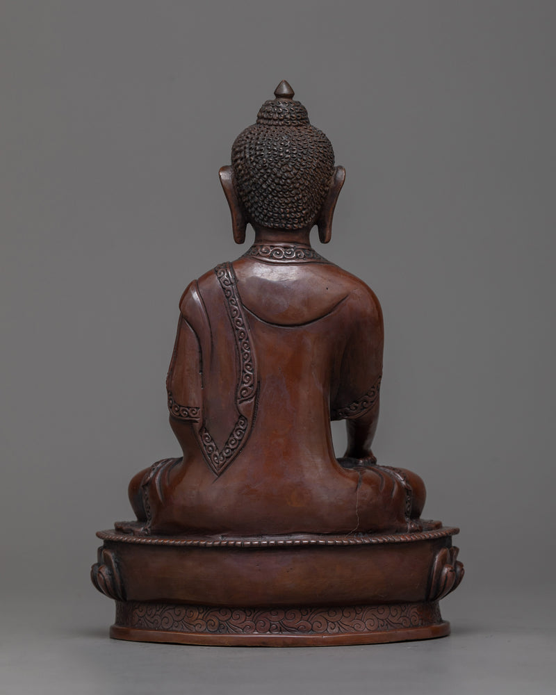 Serene Shakyamuni Buddha Oxidized Sculpture | A Symbol of Enlightenment and Peace