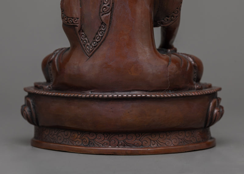 Serene Shakyamuni Buddha Oxidized Sculpture | A Symbol of Enlightenment and Peace