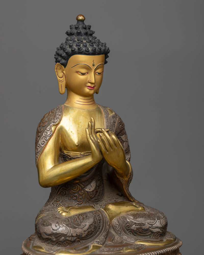 Buddha Vairocana: The Cosmic Illuminator | 24K Gold Gilded Sacred Statue