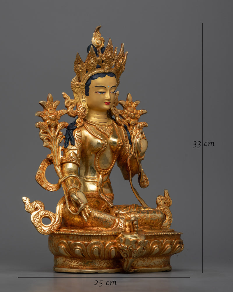 buddhist-green-tara-sculpture-for-shrine