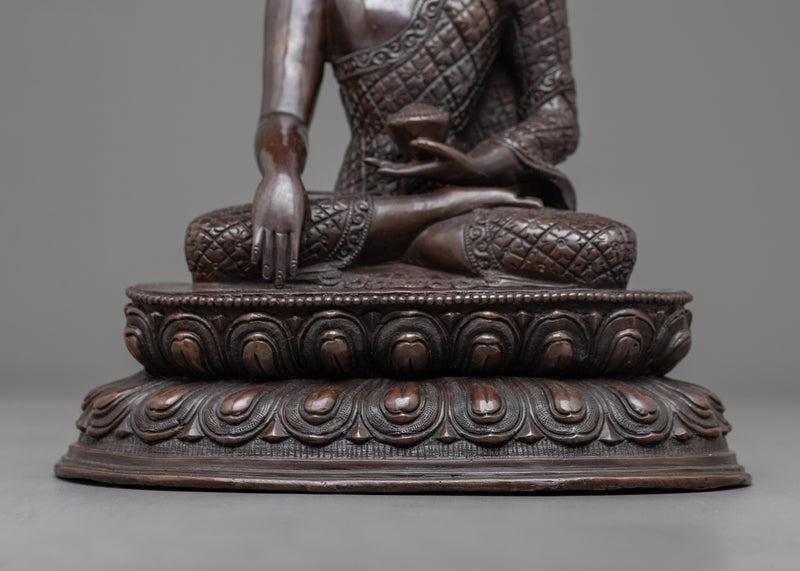 Shakyamuni Buddha: The Enlightened One | Chocolate Oxidized Copper Statue