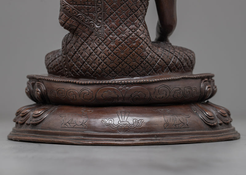 Shakyamuni Buddha: The Enlightened One | Chocolate Oxidized Copper Statue