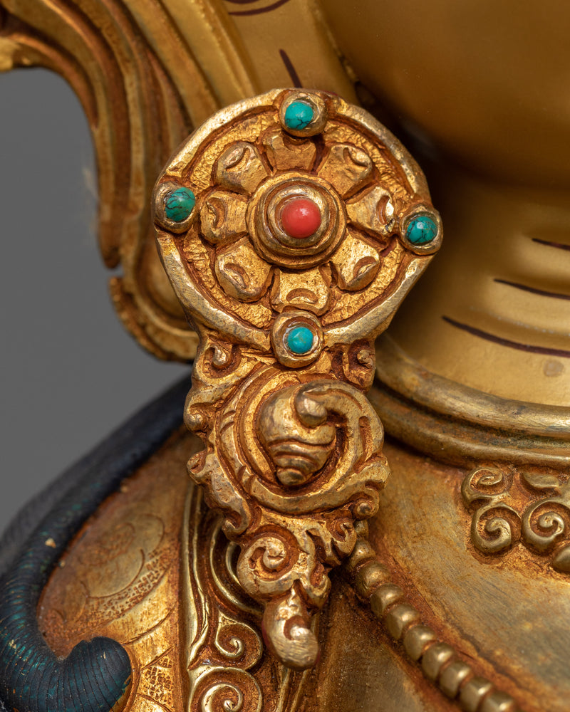 Green Tara: Embodiment of Active Compassion | Traditionally 24K Gold Gilded Statue