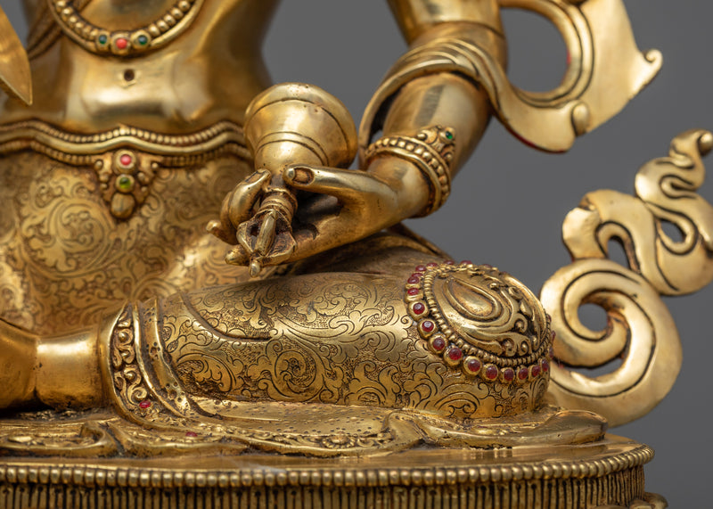 Seated Machig Labdrön Statue | The Enlightened Dakini - 24K Gold Gilded Statue