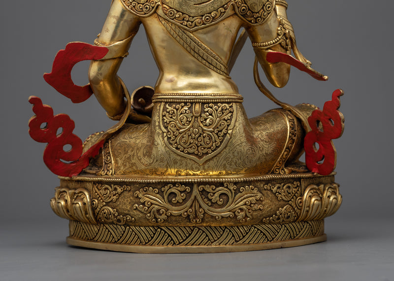 Seated Machig Labdrön Statue | The Enlightened Dakini - 24K Gold Gilded Statue