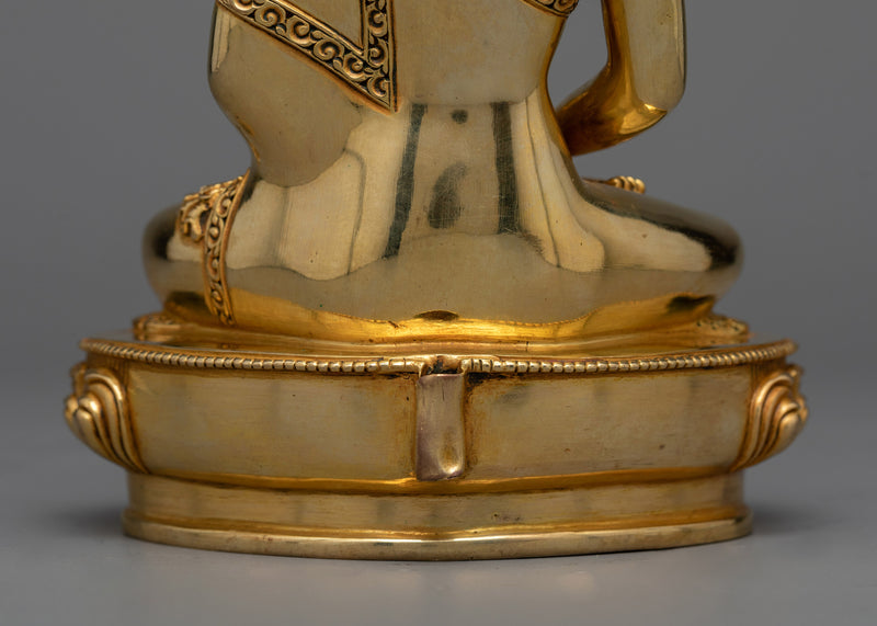 Amitabha Copper Sculpture | The Infinite Light - 24K Gold Gilded Sculpture