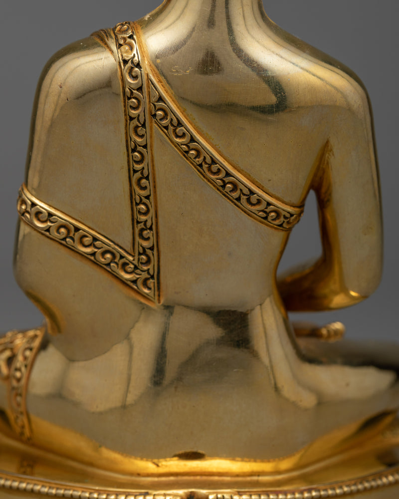 Amitabha Copper Sculpture | The Infinite Light - 24K Gold Gilded Sculpture