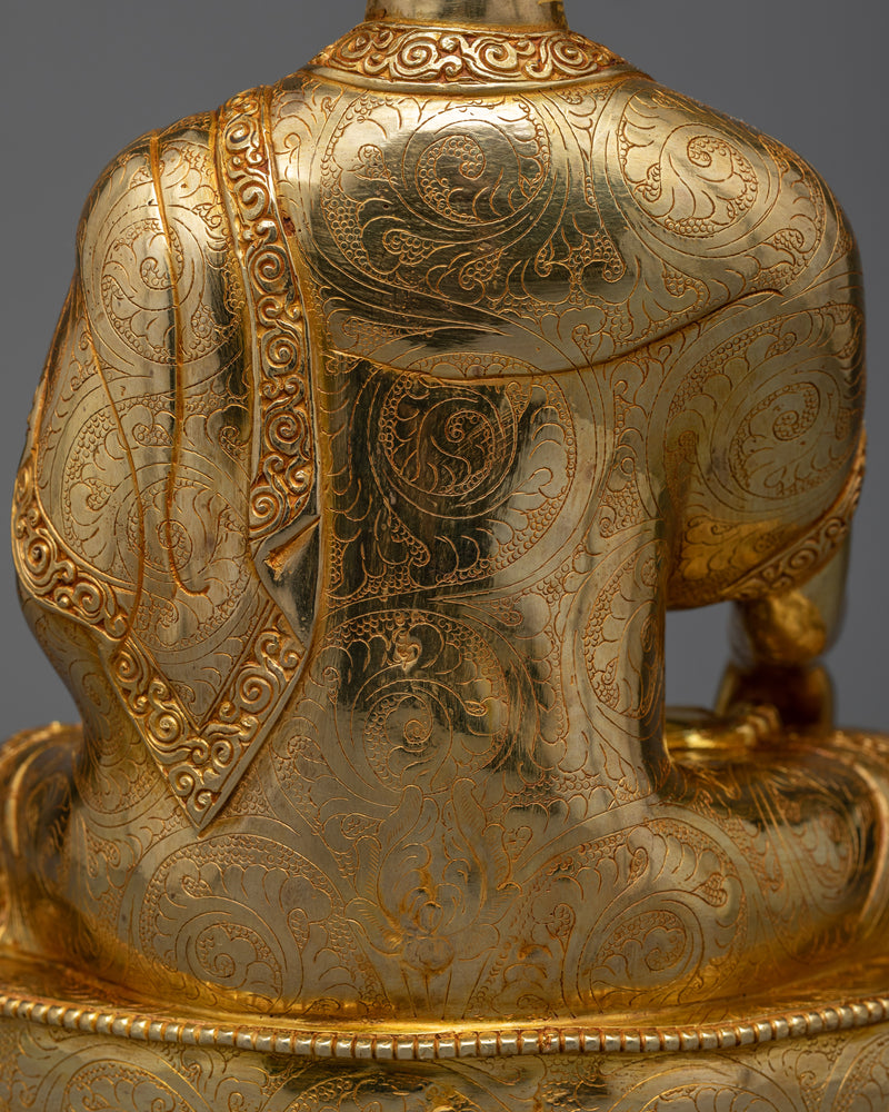 Shakyamuni Sculpture | The Founder of Buddhism - 24K Gold Gilded Sculpture