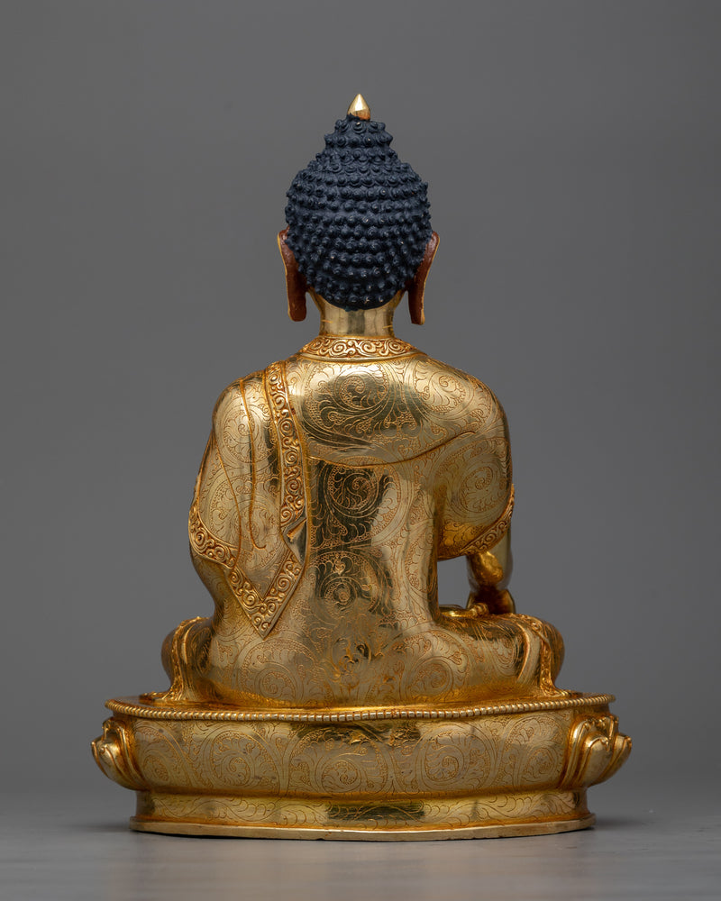 Shakyamuni Sculpture | The Founder of Buddhism - 24K Gold Gilded Sculpture