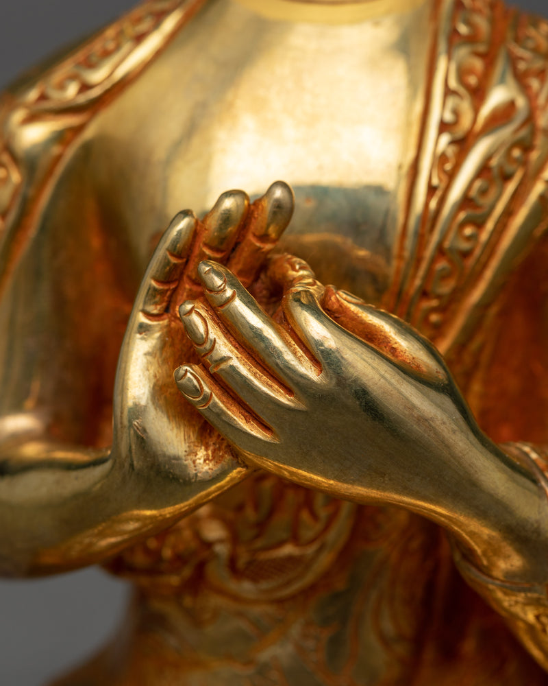 Vairocana Sculpture | The Illuminator - 24K Gold Gilded Sculpture