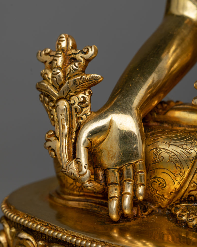 Bhaisajya Guru Buddha: The Healing Master | 24K Gold Gilded Sculpture