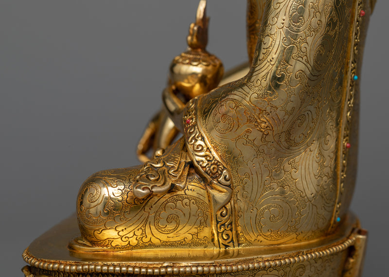 Bhaisajya Guru Buddha: The Healing Master | 24K Gold Gilded Sculpture