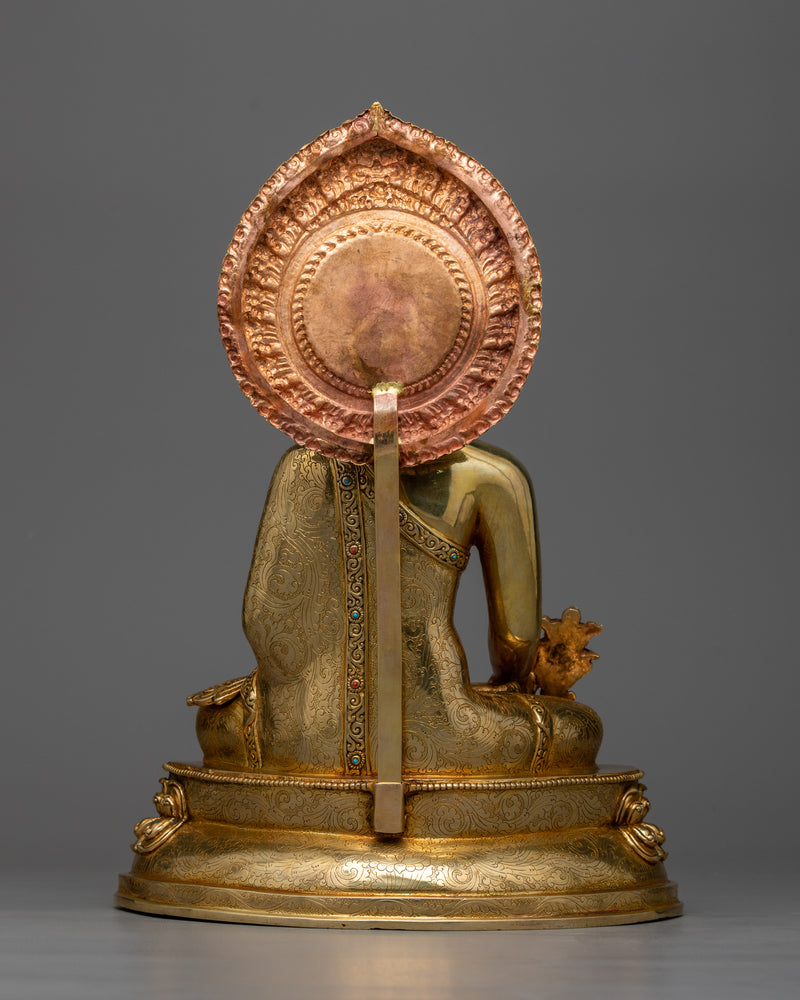 Bhaisajya Guru Buddha: The Healing Master | 24K Gold Gilded Sculpture