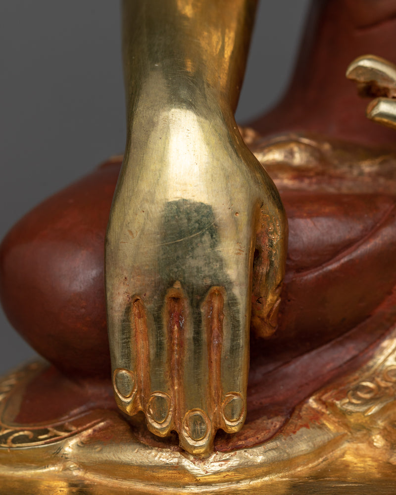 The Shakyamuni Buddha: The Enlightened Sage | 24K Gold Gilded Sculpture