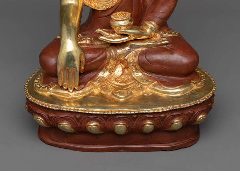 The Shakyamuni Buddha: The Enlightened Sage | 24K Gold Gilded Sculpture