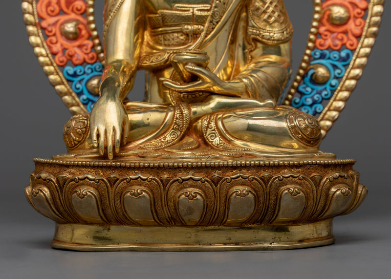 Crown Buddha Shakyamuni Gilt Sculpture | The Enlightened One