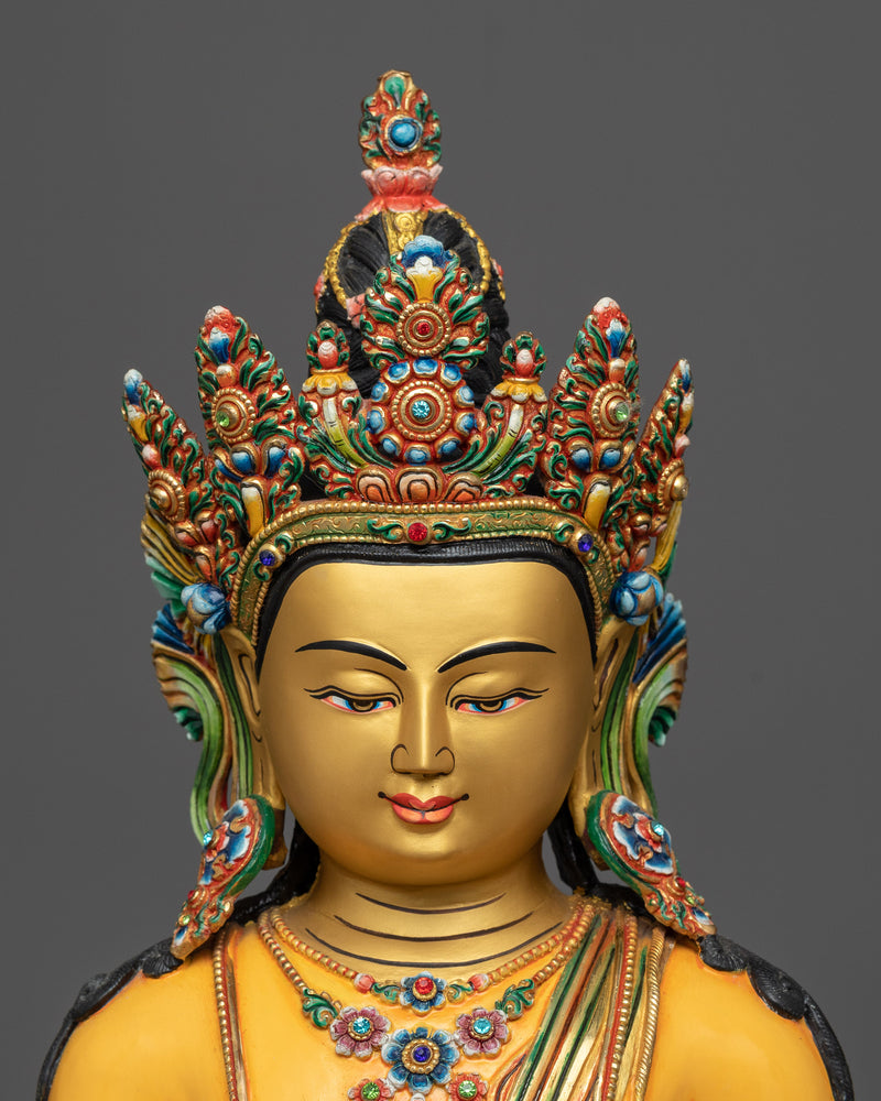 crown-buddha-shakyamuni-sculpture