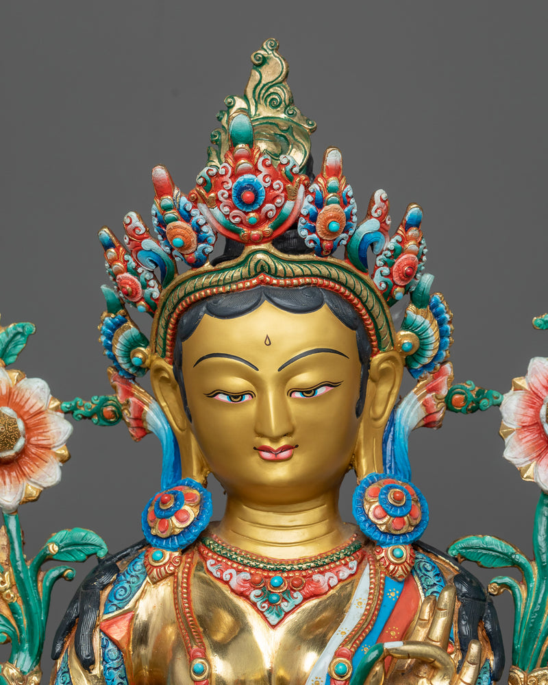 attractive-green-tara-sculpture