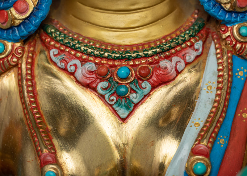 Attractive Green Tara Sculpture | The Compassionate Protector