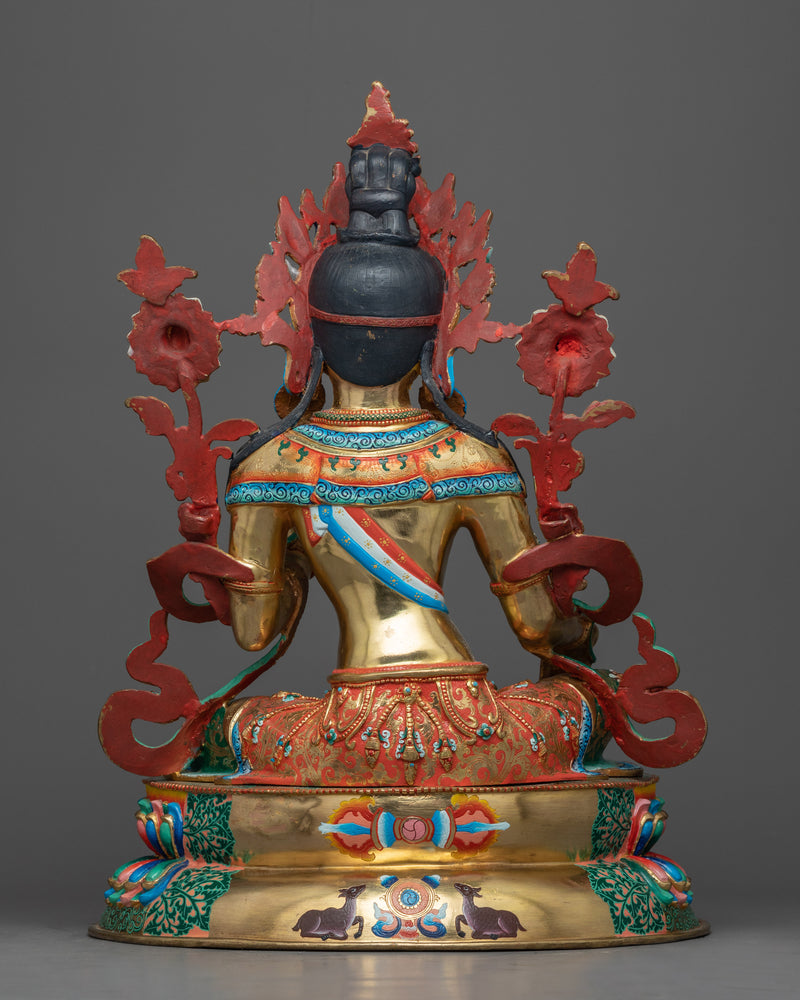 Attractive Green Tara Sculpture | The Compassionate Protector