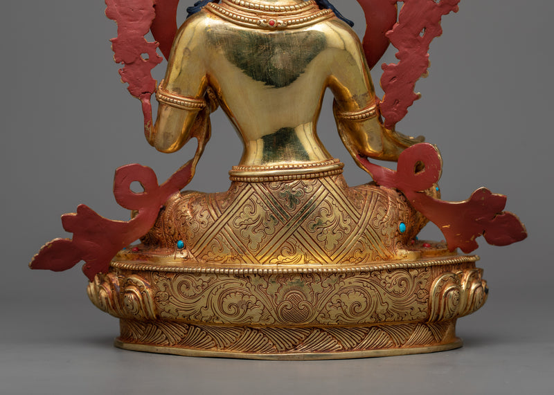 Green Tara Copper Gilt Sculpture | The Compassionate Liberator