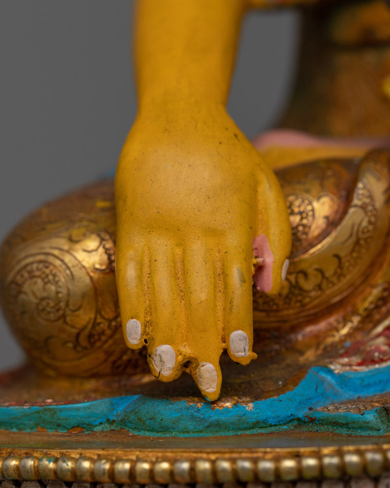 Shakyamuni Buddha Colored Sculpture | The Enlightened Teacher