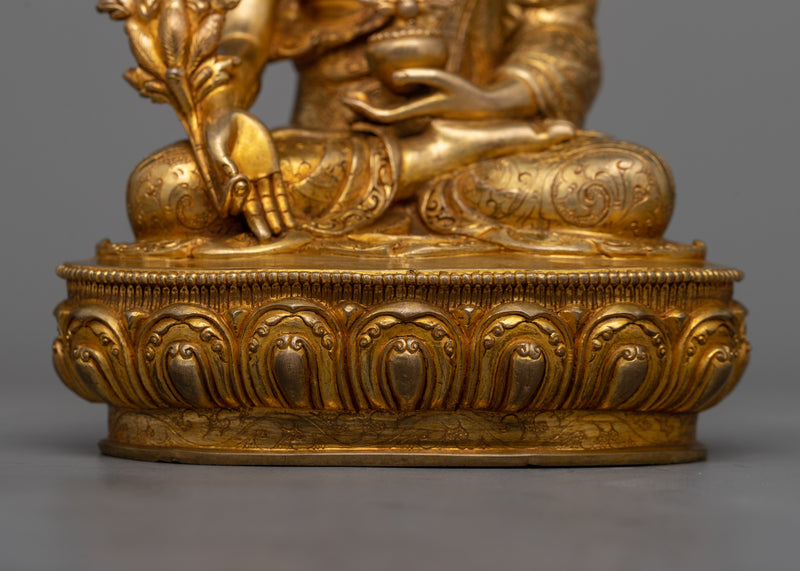 Sangay Menla Copper Sculpture | 24K Gold Electroplated Sculpture