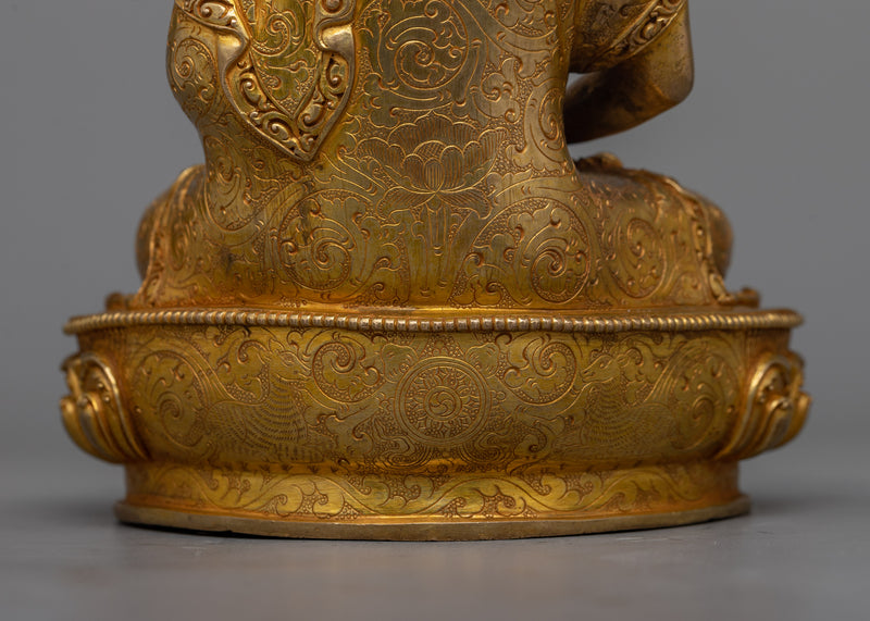 Buddha Amitabha Gilt Sculpture | The Infinite Light - 24K Gold Gilded Sculpture