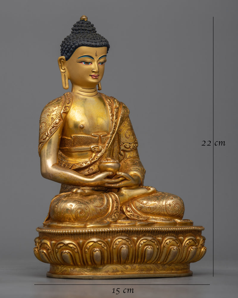 buddha amitabha-gilt sculpture