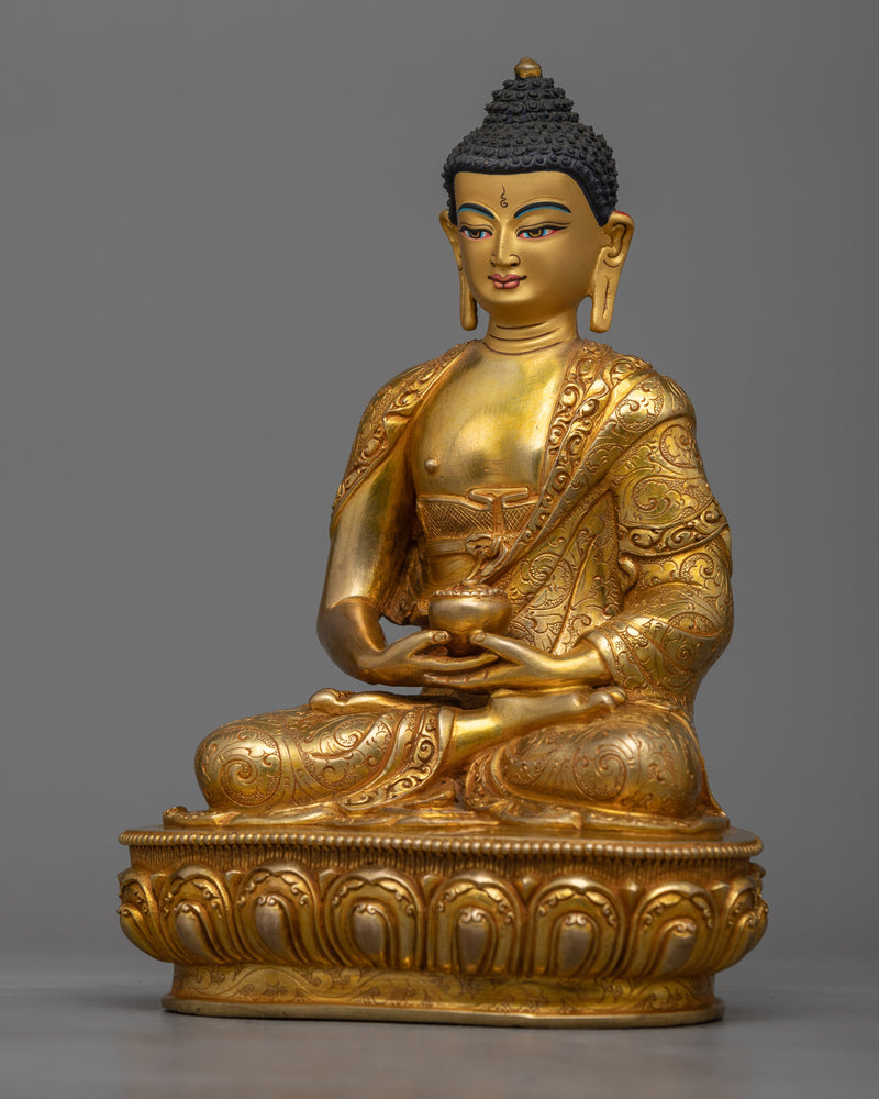 buddha amitabha-gilt sculpture