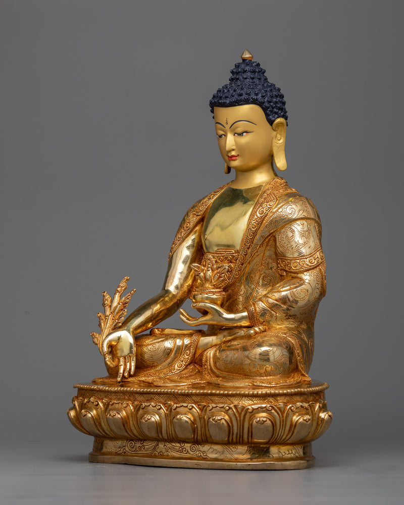 sangay menla gilt statue