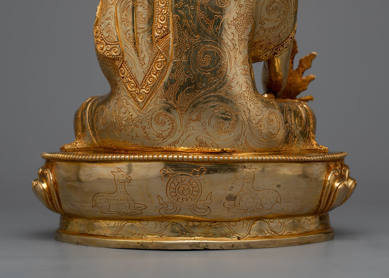 Sangay Menla Gilt Statue | The Medicine Buddha