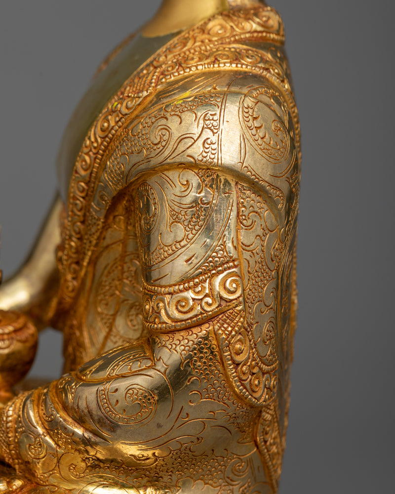 Sangay Menla Gilt Statue | The Medicine Buddha