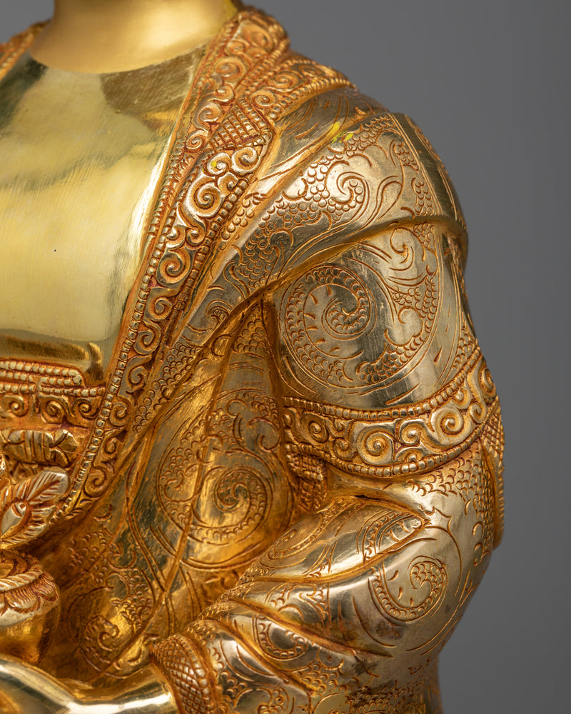 Sangay Menla Gilt Statue | The Medicine Buddha