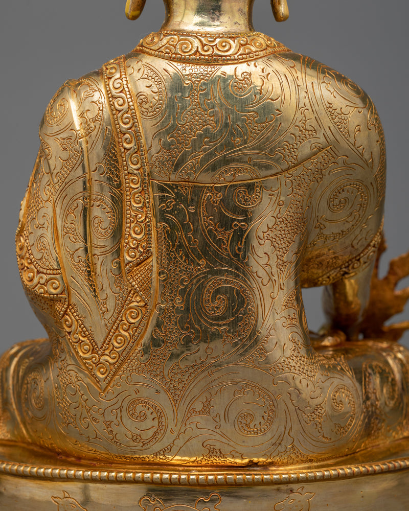 Sangay Menla Gilt Statue | The Medicine Buddha