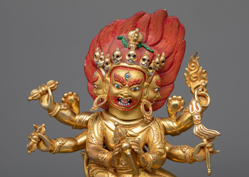 Vajrakilaya Gilt Sculpture | The Deity of Spiritual Transformation