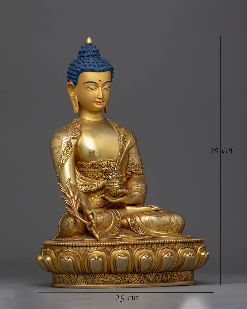 copper sculpture-of-medicine-buddha