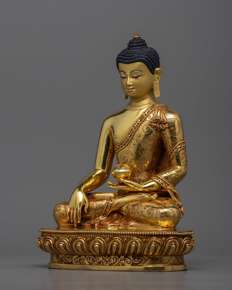 buddha-shakyamuni-gilt copper statue