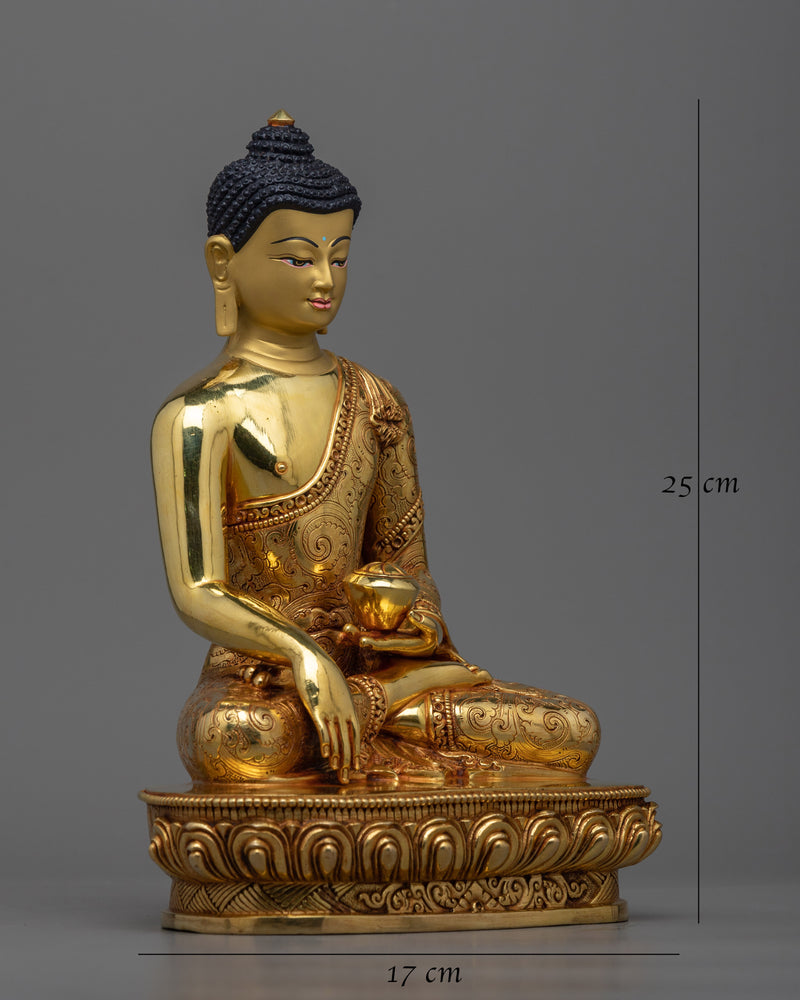 buddha-shakyamuni-gilt copper statue