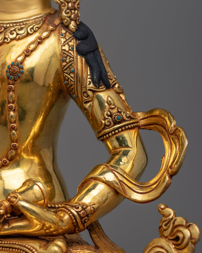 Divine Vajrasato Triple-Gilded Statue | Purity and Transformation Embodied