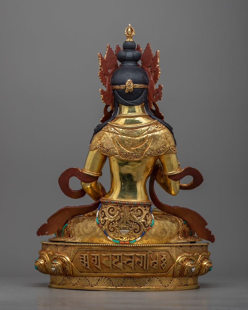 Exquisite Triple-Layered Gold Gilded Vajrasatto Statue | A Masterpiece of Spiritual Art