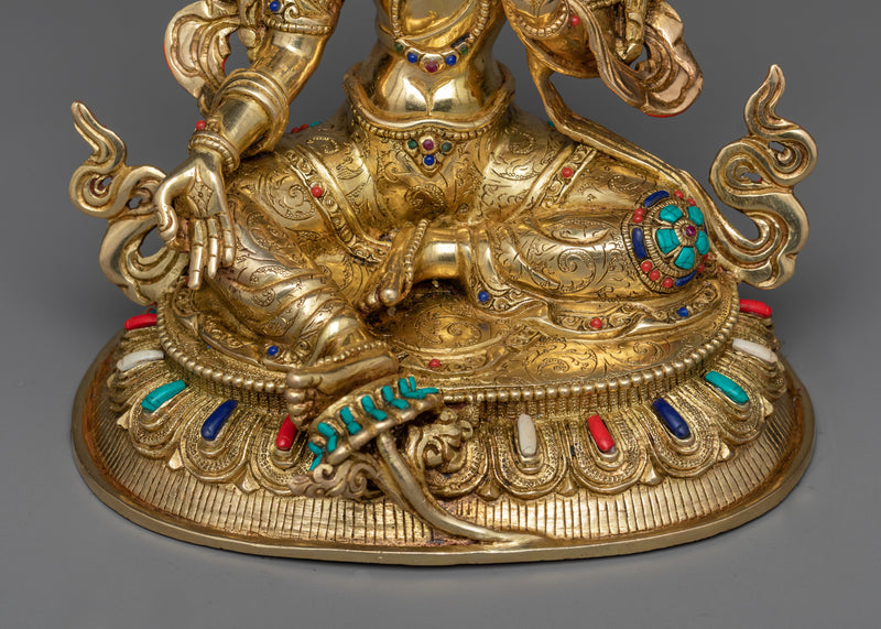 Statue of Bodhisattva Green Tara | Emblem of Active Compassion