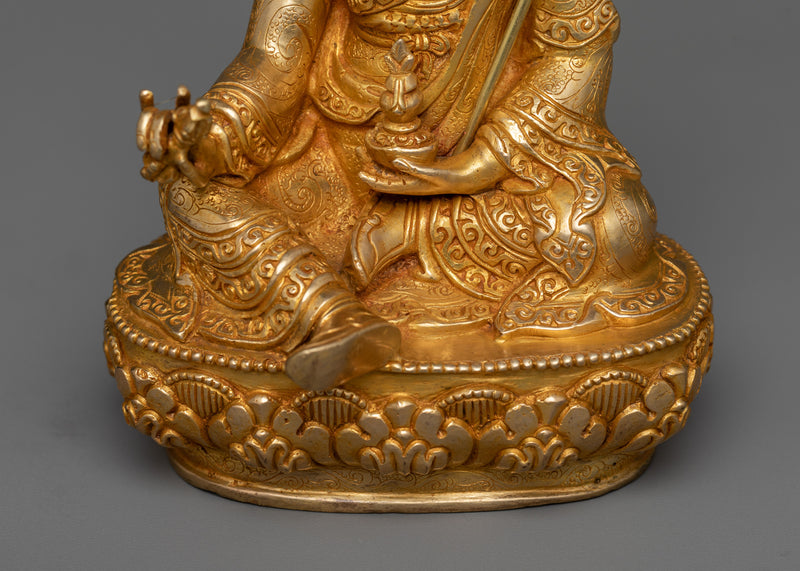 Sacred Padmasambhava Copper Sculpture | Illuminator of the Himalayas