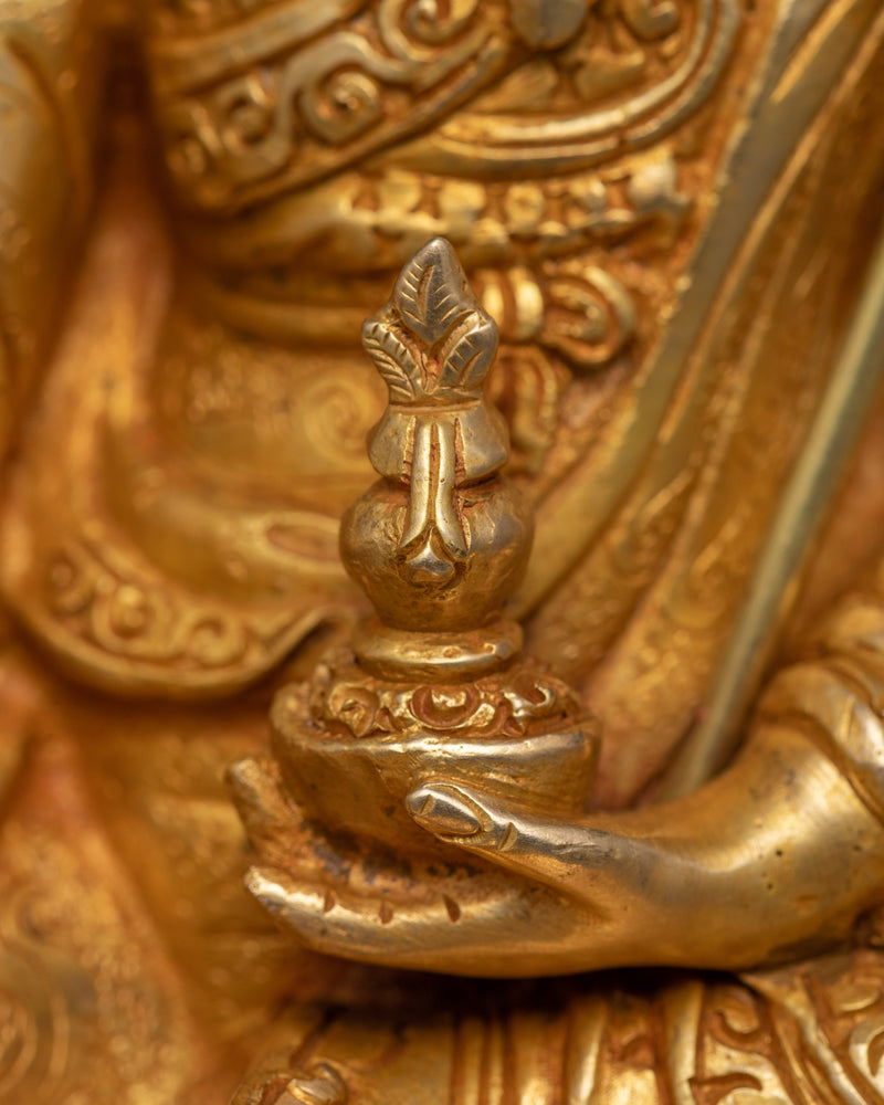 Sacred Padmasambhava Copper Sculpture | Illuminator of the Himalayas